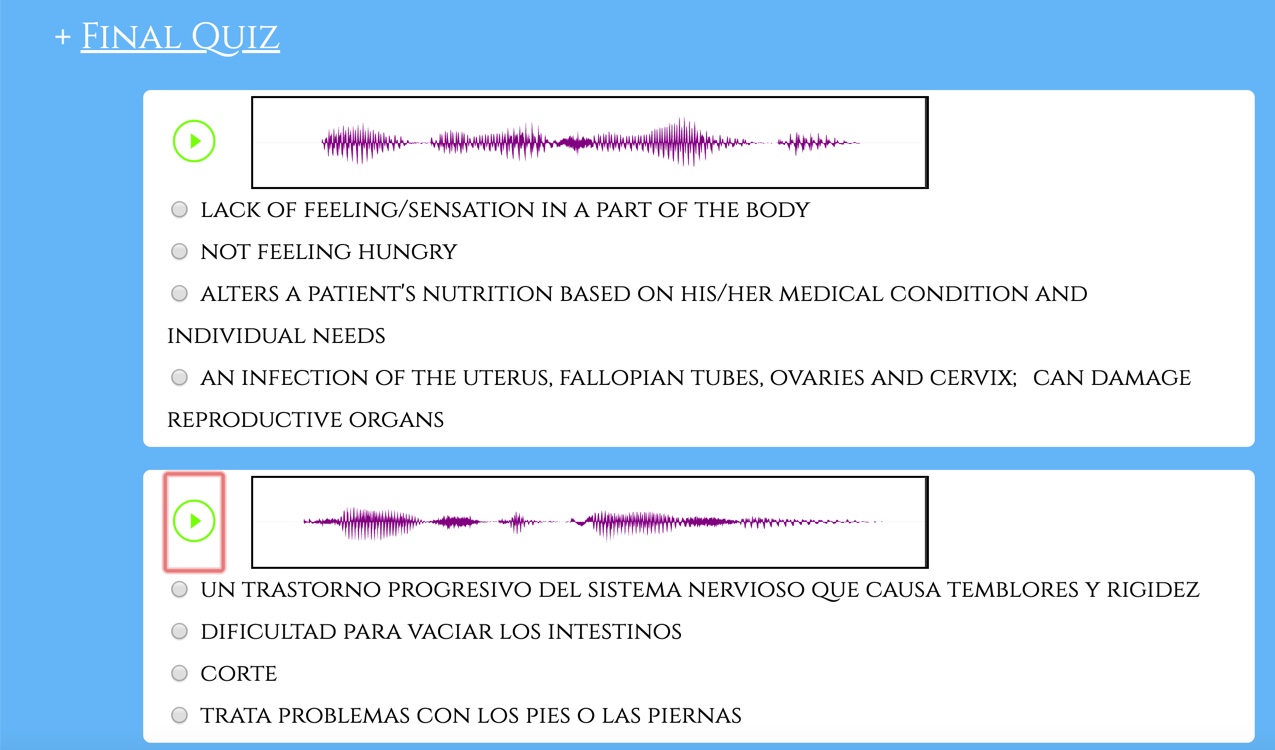 medical terminology training